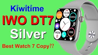 KIWITIME IWO DT7 Smartwatch Silver Unbox-IP68 Waterproof/GPS Track/Voice Assistant-Best Watch 7?