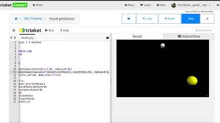 Making a visual model of a pendulum with python