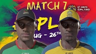 Match 7 - St Kitts & Nevis Patriots v St Lucia Zouks CPL 20  Highlights Cricket 19 Gameplay