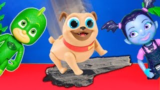 PJ Masks Catboy Play Floor is Lava Game with Vampirina