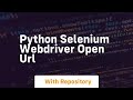python selenium webdriver open url