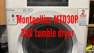 Montpellier MTD30P 3KG tumble dryer overview