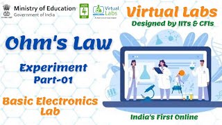 Ohm's Law Experiment by Online Simulator | Basic Electronics Virtual Labs | 01
