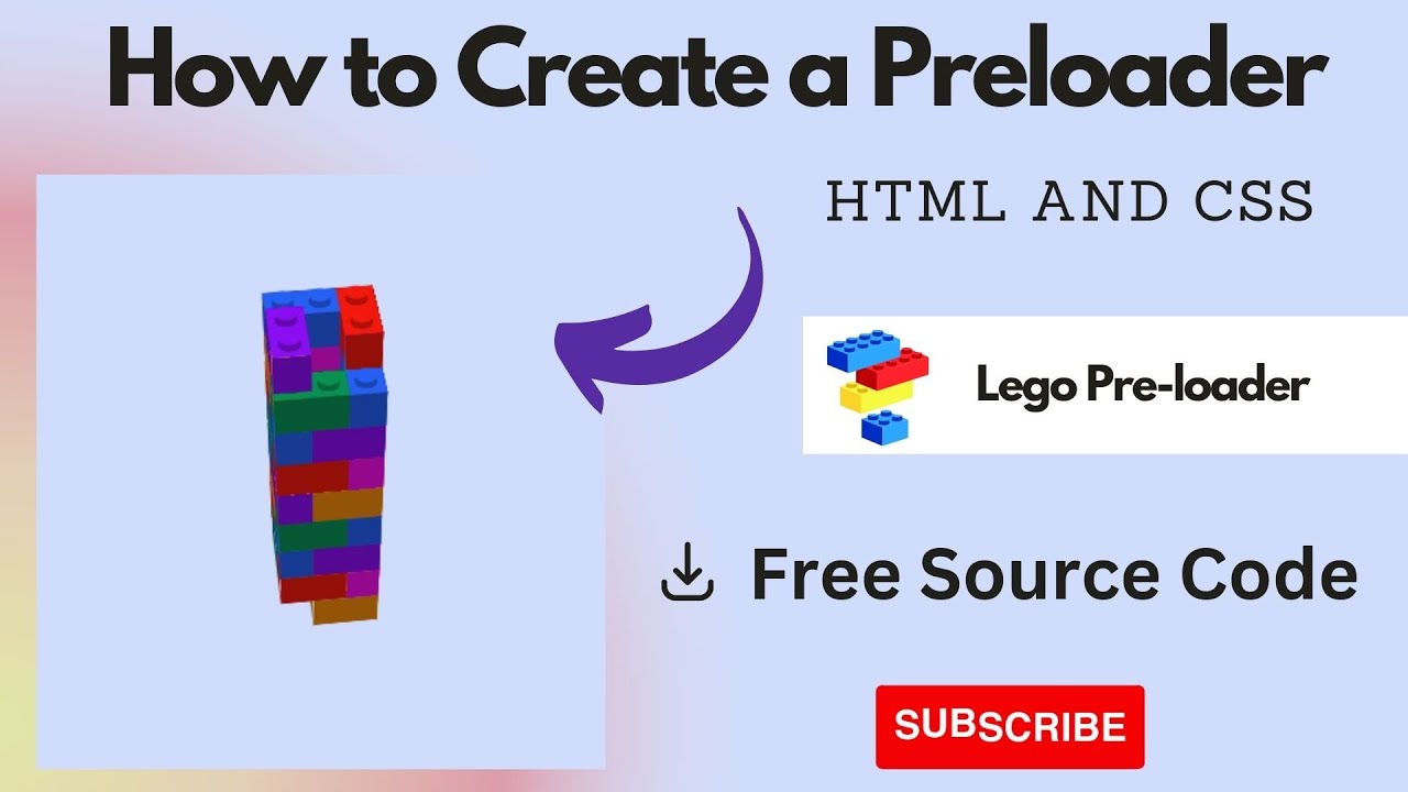 How To Create A Preloader Animation Effect Using HTML & CSS | Lego Pre ...