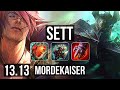 SETT vs MORDEKAISER (TOP) | 800+ games, 900K mastery | NA Master | 13.13