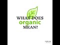 what does organic mean