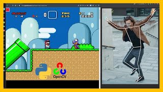 Jogando Mario Bros com Movimentos do Corpo - Python, Opencv e MediaPipe