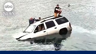 How to escape from a sinking car
