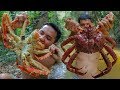 Cooking King Crab - How to Cook Big King Crab Recipes In Forest