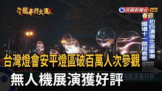 台灣燈會安平燈區破百萬人次參觀 無人機展演獲好評－民視新聞