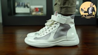 My wife TOLD ME to get this shoe! • Prada America’s Cup High-Top 'White/Silver'