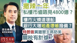 資深投資專家邵志堯博士：撤辣一年 私樓市值唔見4800億？樓市火燒連環船 銀行大增地產壞帳撥備？特朗普冀邀習主席訪美 關稅有計傾？｜邵志堯傾傾傾｜2025-02-21