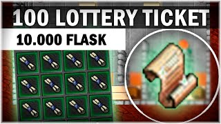 [TIBIA] - USANDO 100 LOTTERY TICKET | 10.000 FLASK, VALE A PENA?