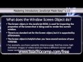 JavaScript Training Tutorial What Does the Window Screen Object Do?