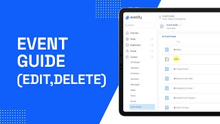 Eventify - Edit, Delete Event Guide