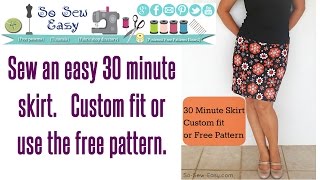 30 minute skirt - sew an easy stretch skirt in minutes