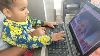 How to Operate a Laptop | Professional Cute Baby | Full Frolic