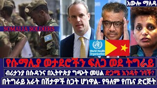 የሱማሊያ ወታደሮችን ፍለጋ ወደ ትግራይ/ብሪታንያ በሱዳንና በኢትዮጵያ  ድጋሜ እንዴት ገባች?በትግራይ አራት በሽታዎች ስጋት ሆነዋል- የዓለም የጤና ድርጅት