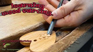 Teaching my wife wood carving