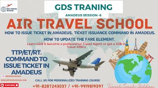 Amadeus Session - 6, TICKET ISSUANCE IN AMADEUS, PNR Creation in Amadeus, Pricing and issue ticket?