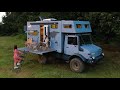 CAMPING IN UNIMOG CARAVAN WITH ALKOVEN AND BALCONY