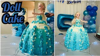 How To Make Doll Cake | Princess Cake Tutorial| Frozen Theme Birthday Cake