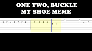 One Two, Buckle my shoe Meme (Easy Guitar Tabs Tutorial)