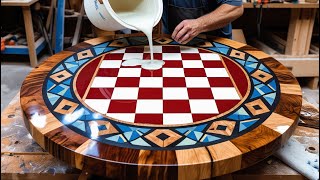 Young Carpenters Design and Build a Beautiful Table With Passion For Chess | Interesting project