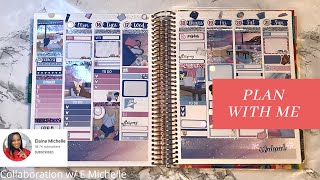 COLLAB with E. Michelle || PLAN WITH ME || feat. Kaysi Creates || EC Vertical Planner || Just Joia