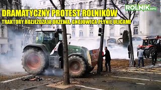 GIGANTYCZNY protest rolników, ROZJEŻDŻAJĄ znaki, 800 traktorów, starcia z policją we Francji