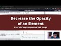 Decrease the Opacity of an Element (Applied Visual Design) freeCodeCamp tutorial