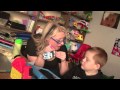 5 year old using lamp words for life aac app and verbal speech