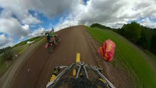 Restored 1974 Suzuki TM125 races at Unadilla's MX Rewind 2020