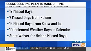 Two school districts prepare to make up days lost to Helene, snow and ice