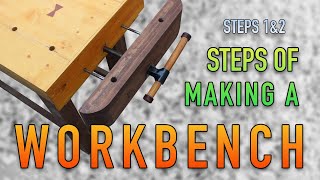 steps of making a workbench (step 1\u00262)  مراحل ساخت میز نجاری