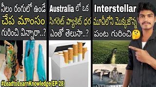 నీలం రంగు చేప మాంసం గురించి విన్నారా..? | TOP 12 UNKNOWN FACTS IN TELUGU | LEAD TO LEARN KNOWLEDGE