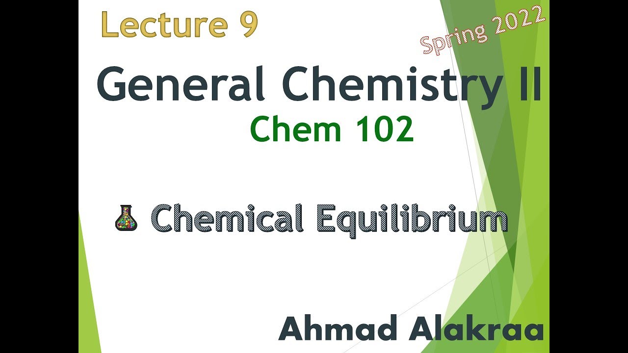Lecture 9 General Chemistry Ii Chem 102 Youtube