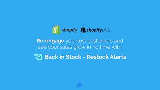 Customer Back in Stock Alert - Restock Notification Shopify app