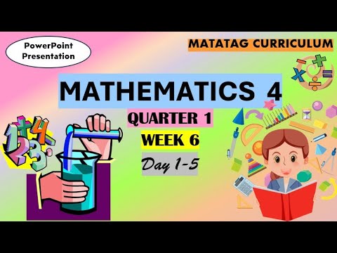 Mathematics 4 Matatag Curriculum Quarter 1 Week 6 Day 1 5 Youtube