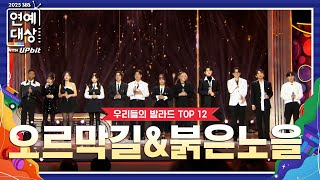 🏆2025 SBS 연예대상 축하공연 🎉 우리들의 발라드 TOP 12 [오르막길], [붉은 노을] #2025SBS연예대상