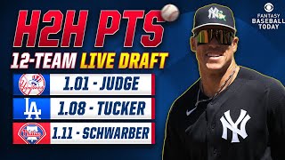 Final Live 12-Team H2H Points Draft! Strategy, Latest Picks & Advice! | Fantasy Baseball Advice
