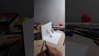 3d art making of Ladder|| art with shadow|| #shorts #3ddrawing #artmaking #viral