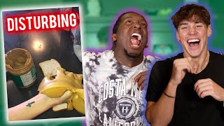 Reacting to the Internet's most DISTURBING videos w/ Markell Washington | Noah Beck