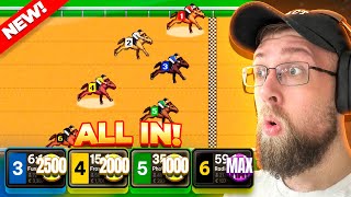 BIG BETS ON THE NEW RACE TRACK LIVE GAME SHOW! (INSANE)