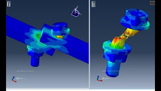 tow plates #Bolt assembly  #ductile#damage using #abaqus