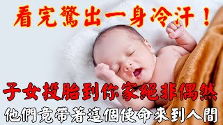 子女投胎到你家絕非偶然，他們竟帶著這個使命來到人間，看完驚出一身冷汗！｜佛道禪心