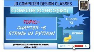 COMPUTER SCIENCE (083) CLASS 11 || CH-6 STRING ON PYTHON | BUILT IN FUNCTION|OPERATOR|OTHER FUNCTION