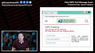 Fake USPS Text Message Scam (Package Delivery Delayed/Undeliverable)