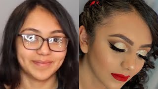 Clase de Maquillaje | Fiestas Mexicanas 🌹 | Cut Crease Con Brillo & Labios Rojos | Rosita Rodríguez