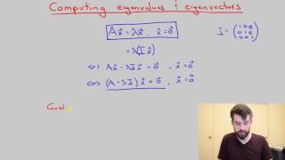Using determinants to compute eigenvalues & eigenvectors